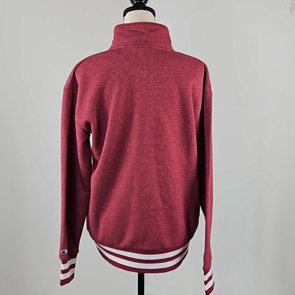 Champion x Stanford University Quater Zip Pullover Red Sweatshirt | Women's M - Picture 5 of 14